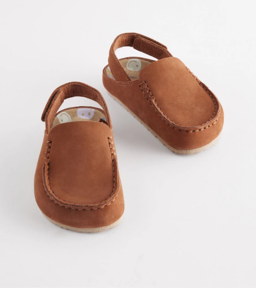 Brown Closed Toe Corkbed Mules