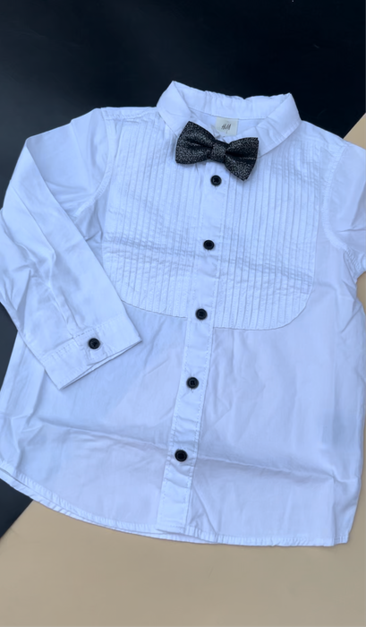 H&M TUXEDO SHIRT AND BOW TIE