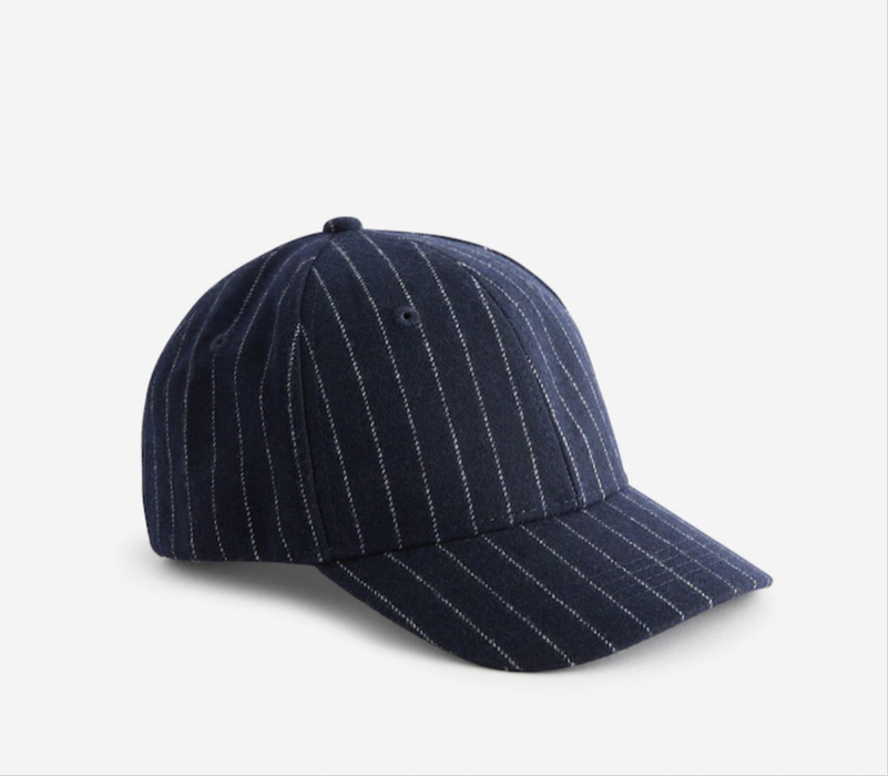 Navy Pinstripe Cap