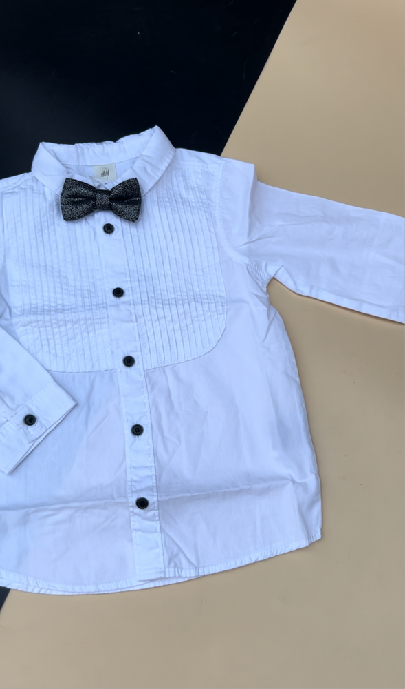 H&M TUXEDO SHIRT AND BOW TIE