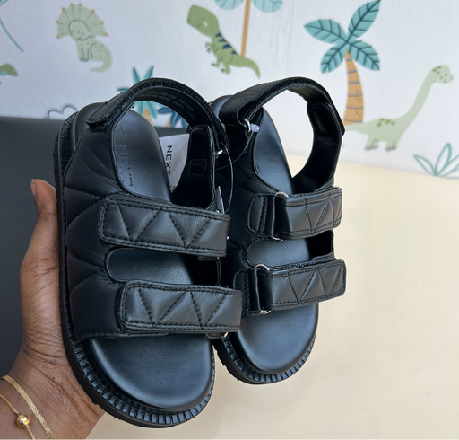 Black Quilted Sandal