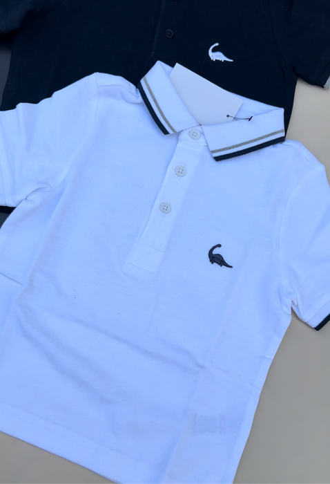 White & Navy blue polo(2pack)