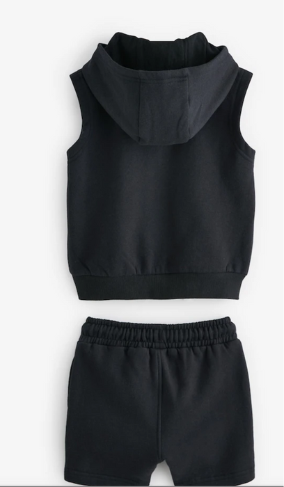 Hoodie Gilet and Shorts Set