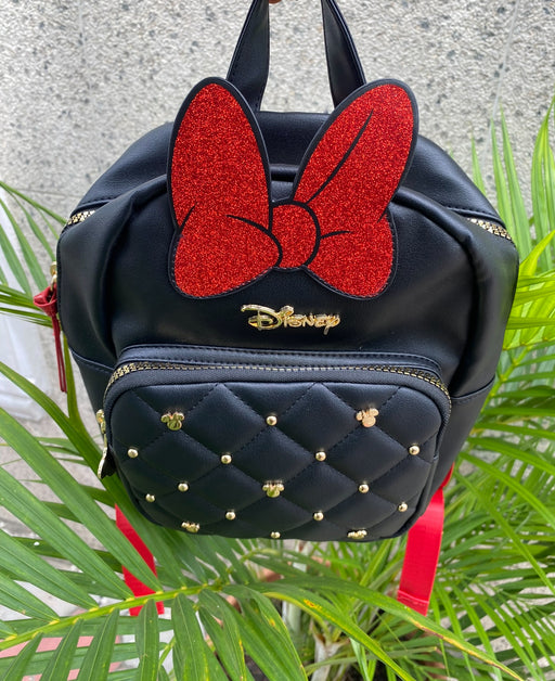 Disney Minnie Mouse Black Quilted Mini Backpack